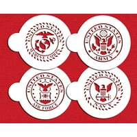 US Military Seals Cookie Stencil Set C1009 by Designer Stencils